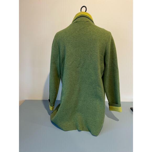 Elena Wang womens open front two tone green cardigan size XS - Picture 3 of 9